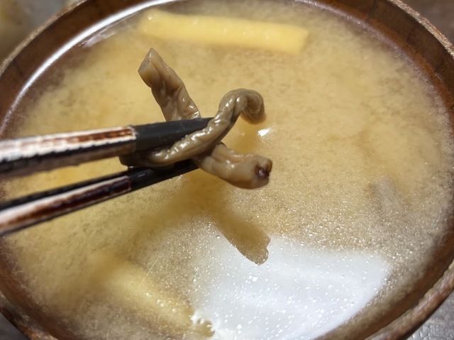 ゼンマイの味噌汁7.1.31